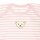 Steiff Baby Body - Strampler, Baumwolle, Bär, Streifen, Logo, langarm Rosa/Weiß 86