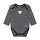Steiff Baby Body - Strampler, Baumwolle, Bär, Streifen, Logo, langarm Schwarz/Weiß 56