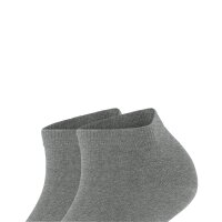 FALKE Damen Socken, 2er Pack - Happy, Sneakersocken, einfarbig Grau 39-42