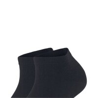 FALKE Damen Socken, 2er Pack - Happy, Sneakersocken, einfarbig Schwarzblau 39-42