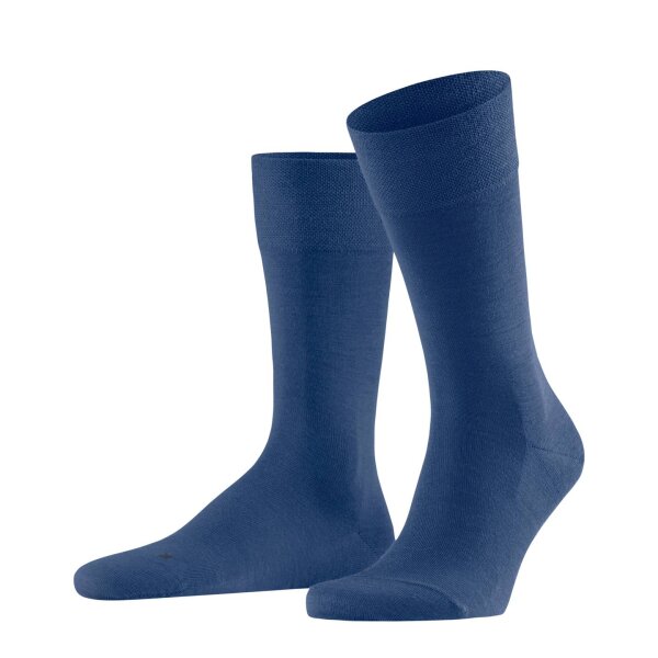 FALKE mens socks - Sensitiv Berlin, short stocking, comfort waistband, plain Blue 47-50 (UK 11,5-14)