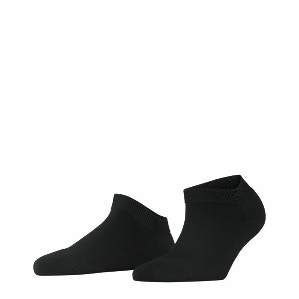 FALKE Damen Sneakersocken - ClimaWool, einfarbig, Merinowolle Schwarz 37-38