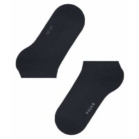 FALKE Womens Sneaker Socks - ClimaWool, plain, merino wool Black blue 37-38