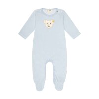 Steiff Baby Romper - Bodysuit, Cotton, Bear, Logo, Press Studs, long sleeves, solid color