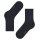 FALKE Womens Socks - ClimaWool, short socks, single color Black blue 37-38
