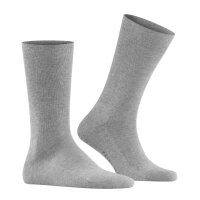 FALKE Herren Socken - Sensitive London, Strümpfe, Uni, Baumwollmischung Grau 39-42