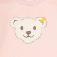 Steiff Baby Romper - Bodysuit, Cotton, Bear, Logo, Press Studs, long sleeves, solid color Pink 50