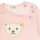 Steiff Baby Romper - Bodysuit, Cotton, Bear, Logo, Press Studs, long sleeves, solid color Pink 50