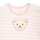 Steiff Baby Romper - One-Piece, Cotton, Bear, Stripes, Press Studs, logo, long sleeve Pink/White 56