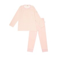 Steiff Kids Pyjamas Set -  Nightwear, Pyjamas, Nicky Velour, long, striped Pink/White 92
