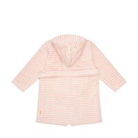 Steiff Children Bathrobe - Swimwear, Cotton, Hood, Pocket, Stripes, Bear Pink/White 92