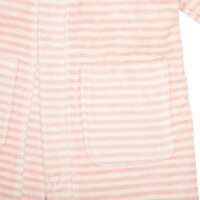 Steiff Children Bathrobe - Swimwear, Cotton, Hood, Pocket, Stripes, Bear Pink/White 92