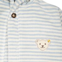 Steiff Children Bathrobe - Swimwear, Cotton, Hood, Pocket, Stripes, Bear Light blue/white 92