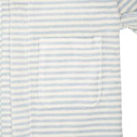 Steiff Children Bathrobe - Swimwear, Cotton, Hood, Pocket, Stripes, Bear Light blue/white 92