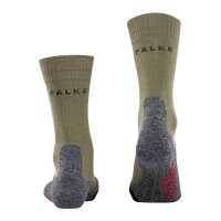 FALKE Mens Socks - Trekking Socks TK2, padding, merino wool mix Olive green 46-48 (11-12.5 UK)