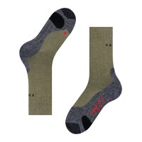 FALKE Mens Socks - Trekking Socks TK2, padding, merino wool mix Olive green 46-48 (11-12.5 UK)