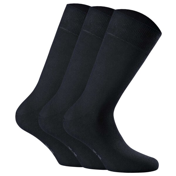 Rohner Basic Unisex Socks, 3-pack - Cotton II, short socks, basic, solid color Navy 43-46 (8.5-11 UK)
