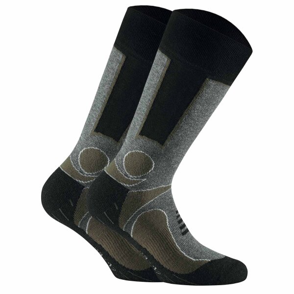 Rohner Unisex Trekking Socks, Pack of 2 - Basic Outdoor Socks, sports socks. Khaki 43-46 (8.5-11 UK)