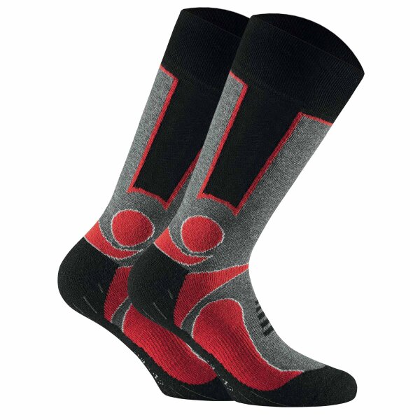 Rohner Unisex Trekking Socks, Pack of 2 - Basic Outdoor Socks, sports socks. Red 43-46 (8.5-11 UK)