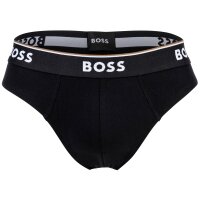 BOSS Herren Slips, 6er Pack - Briefs 3P Power, Cotton Stretch, Logo, einfarbig Schwarz M