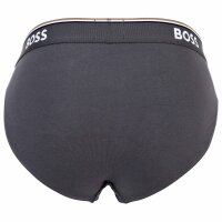 BOSS Herren Slips, 6er Pack - Briefs 3P Power, Cotton Stretch, Logo, einfarbig Grau M