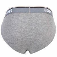BOSS Mens Briefs, 3-pack - Briefs 3P Power, Cotton Stretch, Logo, Plain Grey M (Medium)