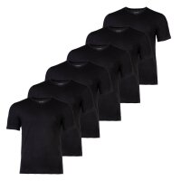 BOSS Mens T-shirt, 6-pack - TShirtVN 6P Classic, vest, V-neck, Cotton Black S (Small)