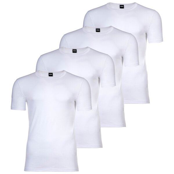 BOSS Mens T-shirt, 2-pack - TShirtRN 2P Modern, vest, crew neck, stretch White S (Small)