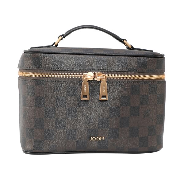 JOOP! Women Cosmetic Bag - Cortina Piazza Flora Washbag mhz, 24x17x13cm (WxHxD) Brown/Black