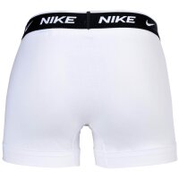 NIKE Herren Boxer Shorts, 3er Pack - Trunks, Logobund, Cotton Stretch Weiß L