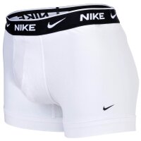 NIKE Mens Boxer Shorts, Pack of 3 - Trunks, Logo Waistband, Cotton Stretch White L (Large)