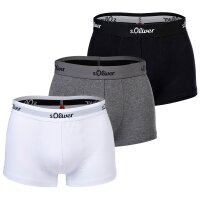 s.Oliver Herren Boxershorts, 3er Pack - Trunks, Hipsters, Baumwoll-Stretch