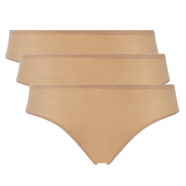Chantelle Damen Slips, 3er Pack - SoftStretch, nahtlos, unsichtbar, Einheitsgröße 36-44 Nude One Size