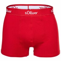 s.Oliver Mens Boxer Briefs, 3 Pack - Boxer Brief, Cotton Stretch Red/Navy/White XXL (XX-Large)