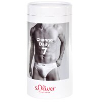 s.Oliver Herren Slips, 7er Pack - Slipdose, Baumwolle, einfarbig Schwarz S