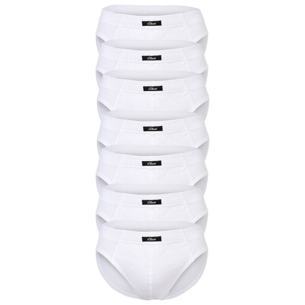 s.Oliver Herren Slips, 7er Pack - Slipdose, Baumwolle, einfarbig Weiß XL