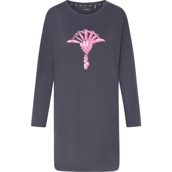 JOOP! Ladies Nightdress - Nightwear, Cotton, Rudhals, Cornflower, Plain, long