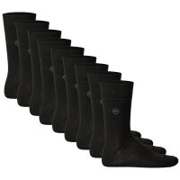 TOM TAILOR 9-Pack Men´s Socks - Basic, unicoloured Black 43-46 (UK 8,5-11)