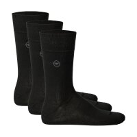 TOM TAILOR Herren Socken im Pack - Basic, einfarbig Schwarz 39-42 6er Pack (2x3P)