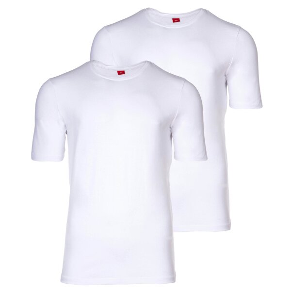 s.Oliver Herren T-Shirt, 2er Pack - Basic, Rundhals, einfarbig Weiß M