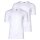 s.Oliver mens t-shirt, 2-pack - basic, round neck, solid color White M (Medium)