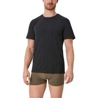 s.Oliver Herren T-Shirt, 2er Pack - Basic, Rundhals, einfarbig Schwarz S