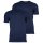 s.Oliver mens t-shirt, 2-pack - basic, V-neck, solid color