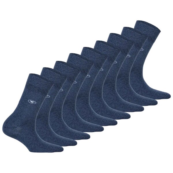 TOM TAILOR 9er Pack Damen Socken - Basic, einfarbig Blau 39-42