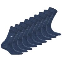 TOM TAILOR 9er Pack Damen Socken - Basic, einfarbig Blau 39-42