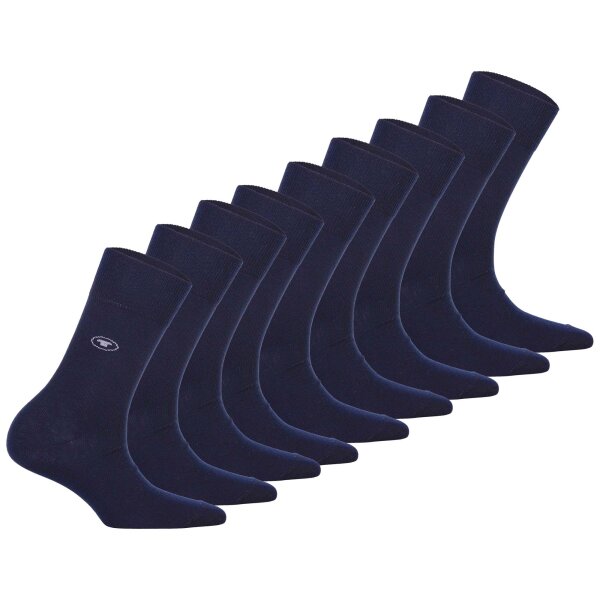 TOM TAILOR 9er Pack Damen Socken - Basic, einfarbig Navy 35-38