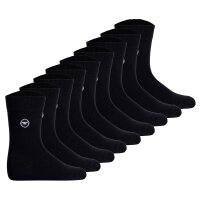 TOM TAILOR Unisex Kinder Socken, 9er Pack - Strümpfe, Baumwolle, Logo, einfarbig Schwarz 23-26