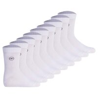 TOM TAILOR Unisex Kinder Socken, 9er Pack - Strümpfe, Baumwolle, Logo, einfarbig Weiß 35-38