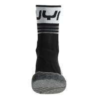 UYN Damen Running Socken - One Short Socks, Sneaker Socken, Polyamide, Logo Schwarz/Weiß 35-36