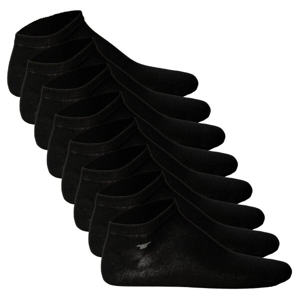 TOM TAILOR 4-Pack Unisex Socks - Basic, Sneaker Socks, unicoloured Black 35-38